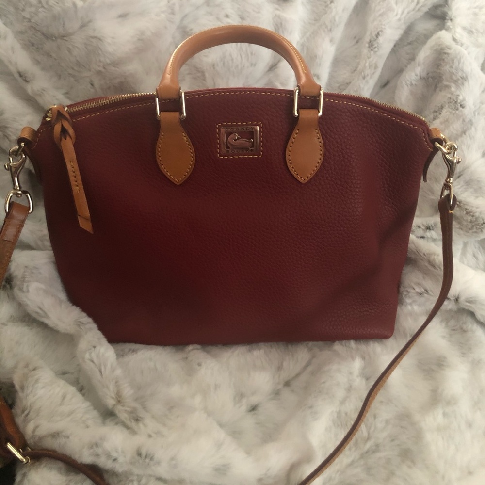 Dooney and Bourke Domed Pebbled Leather Red